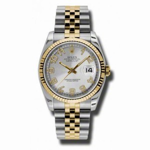 Rolex Datejust Silver Dial Automatic Stainless Steel and 18kt Yellow Gold Men's Watch 116233SCAJ