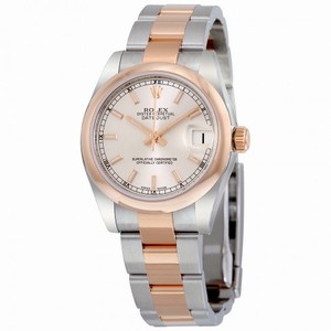 Rolex Datejust Silver Dial Steel and 18K Everose Gold Oyster Ladies Watch 178241SSO