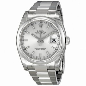 Rolex Datejust Silver Index Dial Oyster Bracelet Unisex Watch 116200SSO
