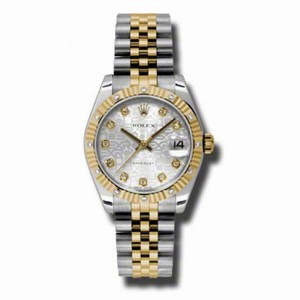 Rolex Datejust Silver Jubilee Automatic Stainless Steel and 18kt Yellow Gold Ladies Watch 178313SJDJ