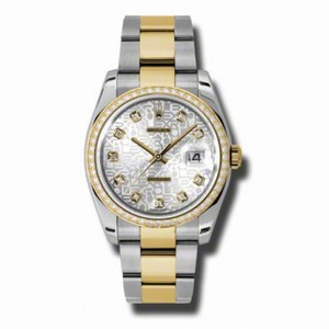 Rolex Datejust Silver Jubilee Dial Automatic  Stainless Steel and 18kt Yellow Gold Ladies Watch 116243SJDO