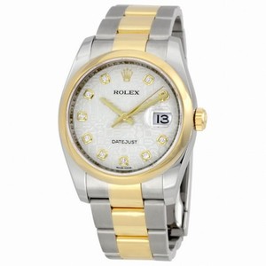 Rolex Datejust Silver Jubilee Diamond Dial Oyster Bracelet Men's Watch 116203SJDO