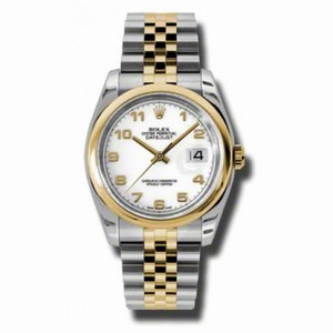 Rolex Datejust White  Dial Automatic  Stainless Steel and 18K Yellow Gold Men's Watch 116203WAJ