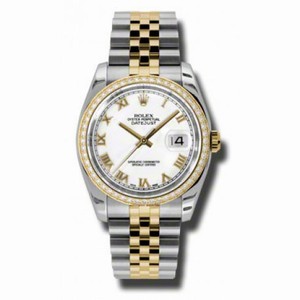 Rolex Datejust White  Dial Automatic  Stainless Steel and 18kt Yellow Gold Ladies Watch 116243WRJ