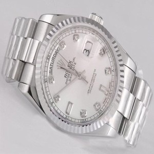 Rolex Day-Date 116234WGMD Mens Stainless Steel Case Stainless Steel Bezel Watch