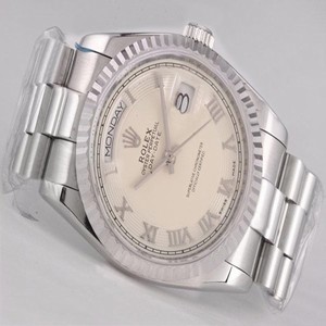 Rolex Day-Date 118239 Round Stainless Steel Case Yellow Dial Watch