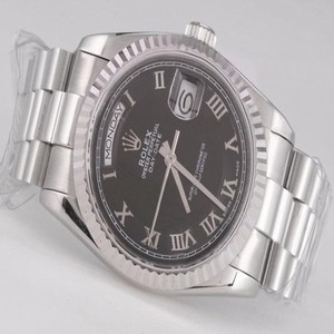 Rolex Day-Date 118239 Round Yellow Stainless Steel Strap Black Dial Watch