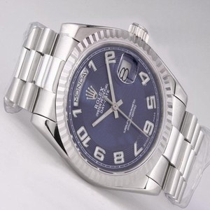 Rolex Day-Date 118239 Silver Stainless Steel Strap 36mm Watch