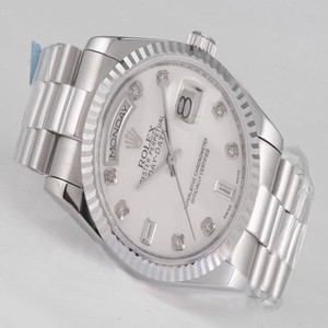Rolex Day-Date 178279 Round White Dial Stainless Steel Case Watch