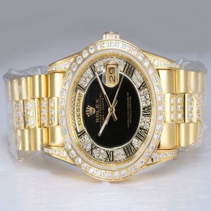 Rolex Day-Date 18209BLING Stainless Steel with 18k Gold Bezel Automatic Watch