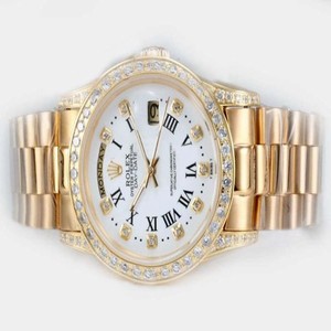 Rolex Day-Date 18238 36mm Stainless Steel Case White Dial Watch