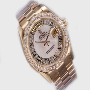 Rolex Day-Date 18238 36mm White Dial Gold 18k Gold Strap Watch