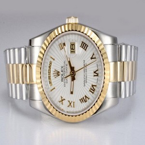 Rolex Day-Date 18239 36mm White Dial Stainless Steel Case Watch