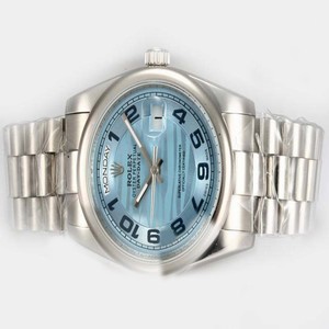 Rolex Day-Date 18239 Blue Dial Stainless Steel Bezel Automatic Watch