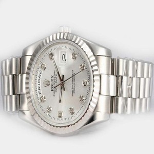 Rolex Day-Date 18239 Mens Stainless Steel Bezel Automatic Watch