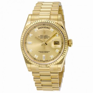 Rolex Day-Date Champagne Dial 18K Yellow Gold President Automatic Men's Watch 118238CDP