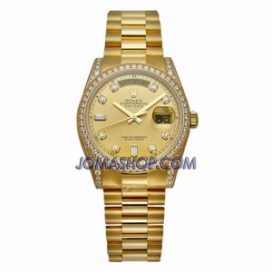 Rolex Day-Date Champagne Dial 18K Yellow Gold President Automatic Men's Watch 118388CDP