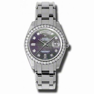 Rolex Day Date Masterpiece Dark Mother Of Pearl Automatic Platinum Pearl Master Ladies Watch 18946BKMDPM