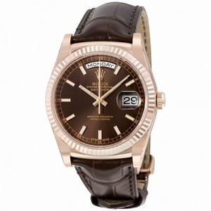 Rolex Day-Date President Chocolate Dial 18K Everose Gold Automatic Men's Watch 118135CHSL