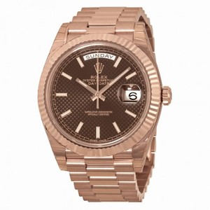 Rolex Day-Date 40 Chocolate Dial 18K Everose Gold President Automatic Men's Watch 228235CHSP