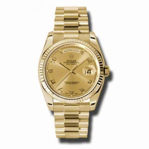 Rolex Day-Date Champagne Dial 18K Yellow Gold President Automatic Men's Watch 118238CAP