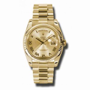 Rolex Day-Date Champagne Dial 18K Yellow Gold President Automatic Men's Watch 118238CRP