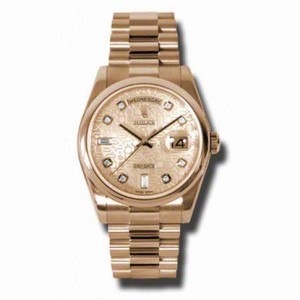 Rolex Day-Date Champagne Jubilee Dial 18K Everose Gold President Automatic Men's Watch 118205CJDP