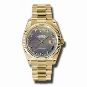 Rolex Day-Date Dark Mother Of Pearl Dial 18K Yellow Gold President Automatic Men's Watch 118238BKMRP