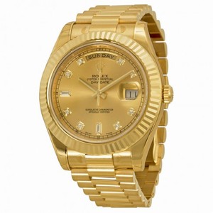 Rolex Day-Date II Champagne Dial 18K Yellow Gold President Automatic Men's Watch 218238CDP