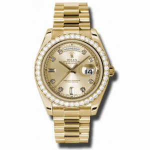 Rolex Day-Date II Champagne Dial 18K Yellow Gold President Automatic Men's Watch 218348CDP