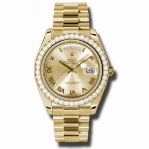 Rolex Day-Date II Champagne Dial 18K Yellow Gold President Automatic Men's Watch 218348CRP