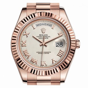 Rolex Day-Date II Ivory-Colored Dial 18K Everose Gold President Automatic Men's Watch 218235IVRP