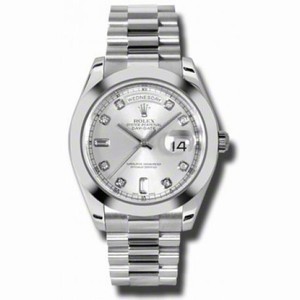 Rolex Day-Date II Silver Dial Platinum President Automatic Men's Watch 218206SDP