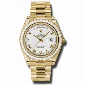 Rolex Day-Date II White Dial 18K Yellow Gold President Automatic Men's Watch 218348WRP