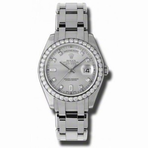 Rolex Day-Date Masterpiece Grey Automatic Platinum Pearl Master Ladies Watch 18946GYDPM