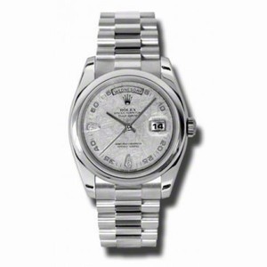 Rolex Day-Date Meteorite Dial Platinum President Automatic Ladies Watch 118206MTDP
