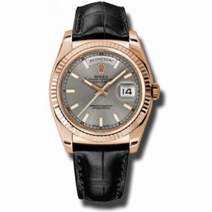Rolex Day-Date President Rhodium Dial 18K Everose Gold Automatic Men's Watch 118135RSL