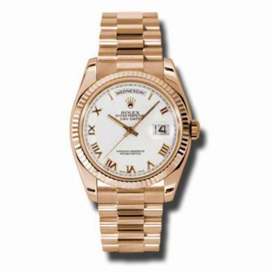 Rolex Day-Date White Dial 18K Everose Gold President Automatic Men's Watch 118235WRP