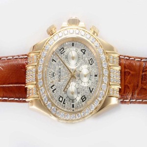 Rolex Daytona 116589 RBR Brown Crocodile Leather Strap Mens Round Watch