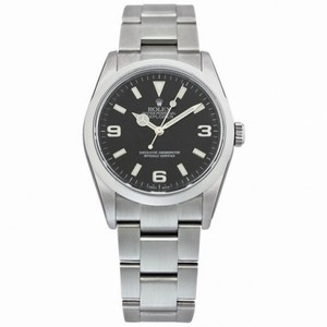 Rolex Explorer Black Arabic Dial Domed Bezel Men's Watch 114270BKAO