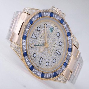 Rolex GMT II 116758SA pAvE Round Automatic Diamond Dial Watch
