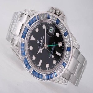 Rolex GMT II 116759SA 40mm Womens Silver Stainless Steel Strap Watch