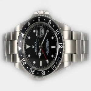 Rolex GMT II 16710 Black Dial Stainless Steel Bezel Automatic Watch