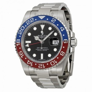 Rolex GMT Master II Black Dial 18kt White Gold Men's Watch 116719BKSO