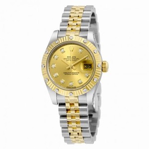 Rolex Lady Datejust 26 Automatic Champagne Diamond Dial Steel and 18kt Yellow Gold Ladies Watch 179313CDJ