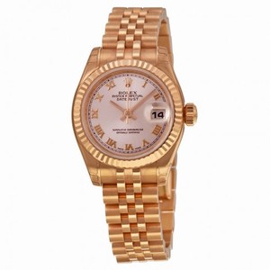 Rolex Lady-Datejust 26 White Dial 18K Rose Gold President Automatic Ladies Watch 179175WRP
