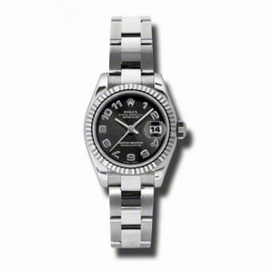 Rolex Datejust Black Concentric Dial Automatic Ladies Watch 179174BKCAO