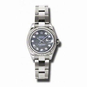 Rolex Datejust Black Mother of Pearl Dial Automatic White Gold Ladies  Watch 179179BKMDO