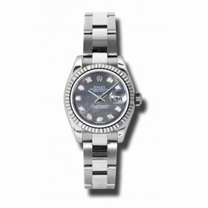 Rolex Datejust Black Mother of Pearl Diamond Dial Automatic Ladies Watch 179174BKMDO