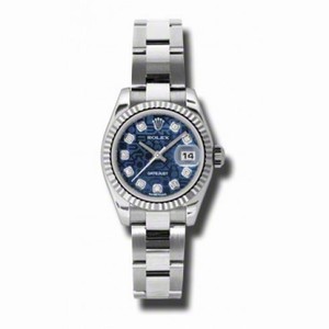 Rolex Datejust Blue Jubilee Diamond Dial Automatic Ladies Watch 179174BLJDO